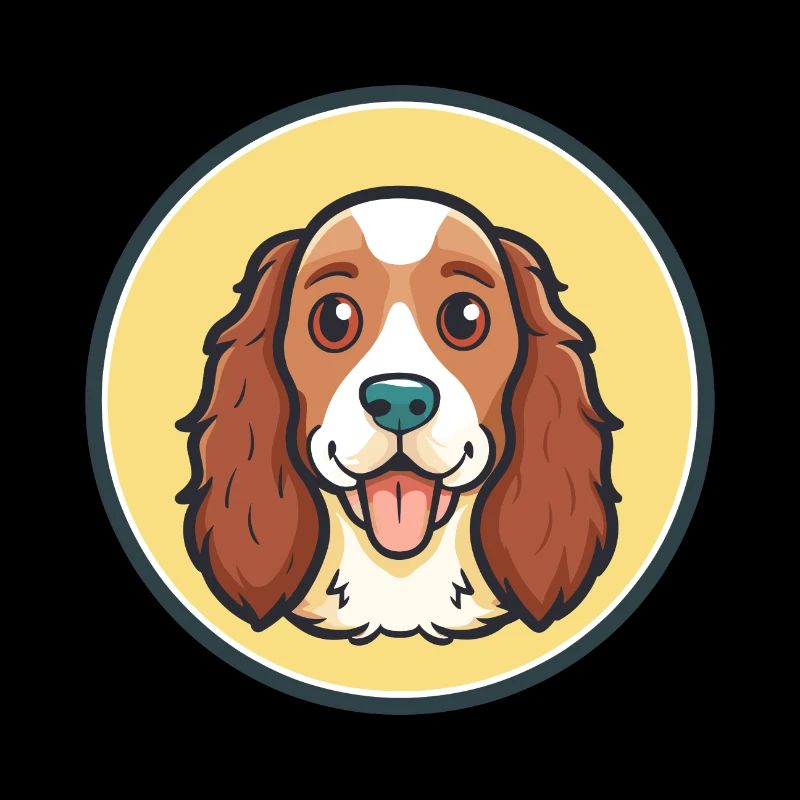 Welsh Springer Spaniel Dog Breed Cartoon Kawaii