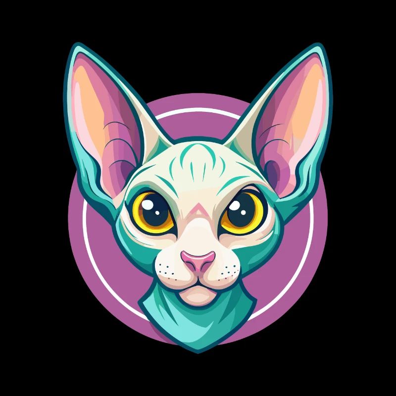 Cornish Rex Cat Breed Cartoon Kawaii Animal Pet