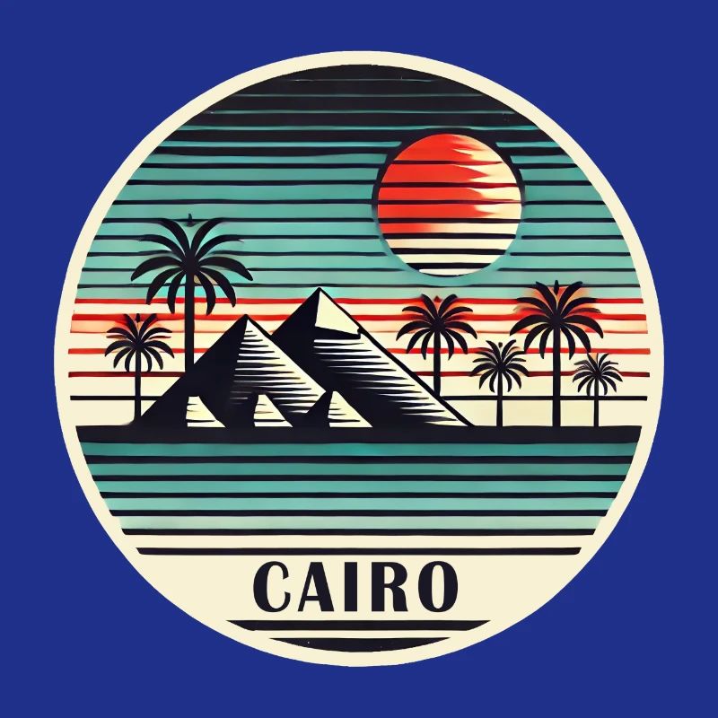 Le Caire, Égypte, Pyramides, Désert