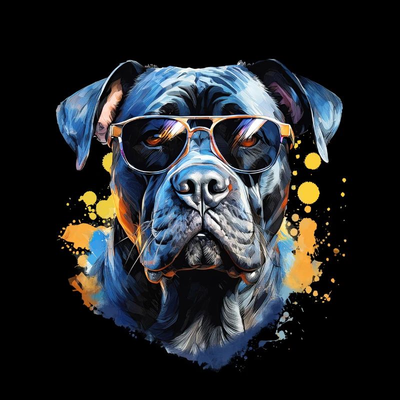 Cane Corso mit Sonnenbrille