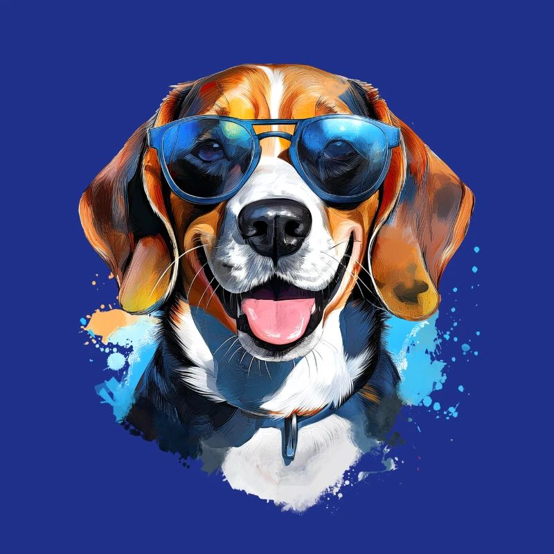 Beagle mit Sonnenbrille