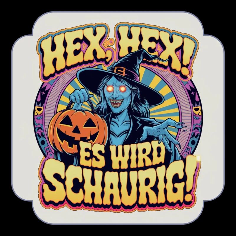 Grusel Halloween Hexe es wird schaurig