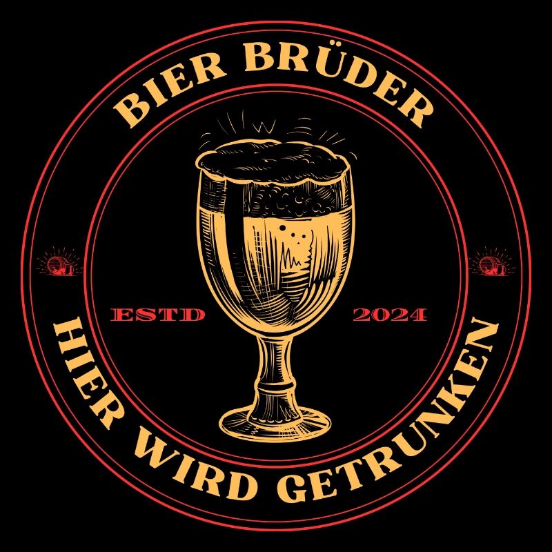 Bier Brüder. Logo für Malle Reisen oder JGA