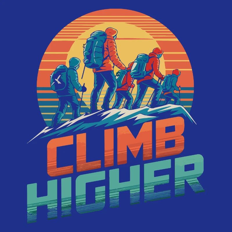 Climb Higher Retro Hikers