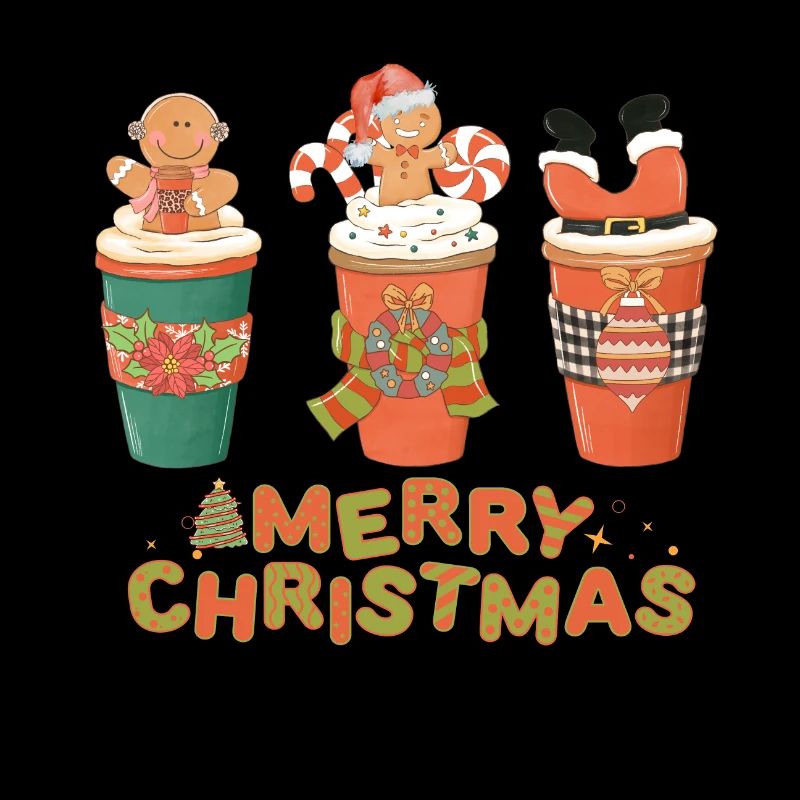 Motifs festifs de Noël sur une tasse à boisson
