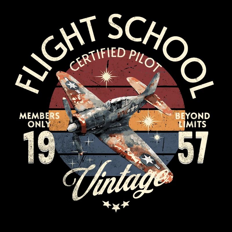 Flugschule Vintage Certified Pilot Flugzeug 1957
