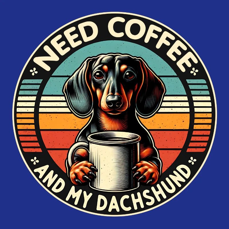 J’ai juste besoin de café et de mon teckel