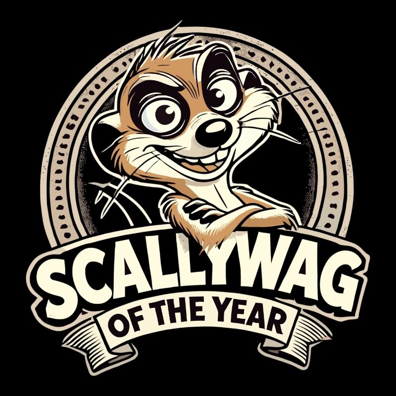 Cadeau drôle de suricate Scallywag de l'année