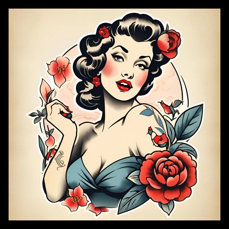 The tattoo of a pin-up
