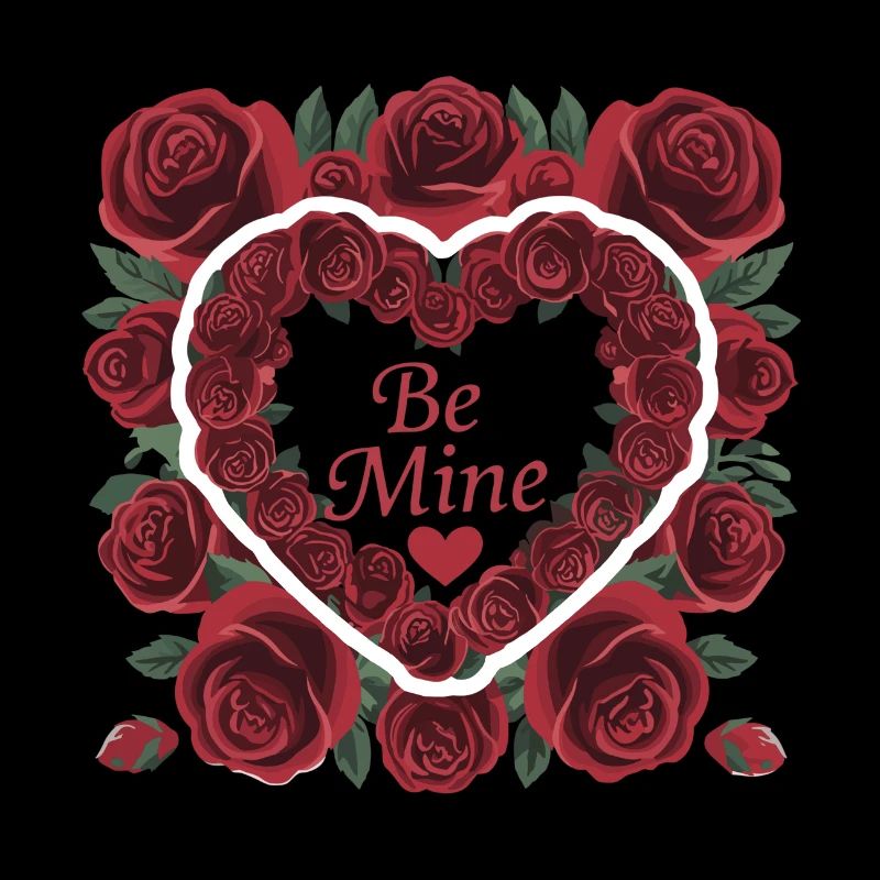 Coeur de rose Saint-Valentin