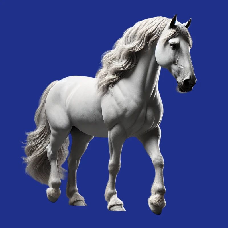 Cheval Gris Blanc