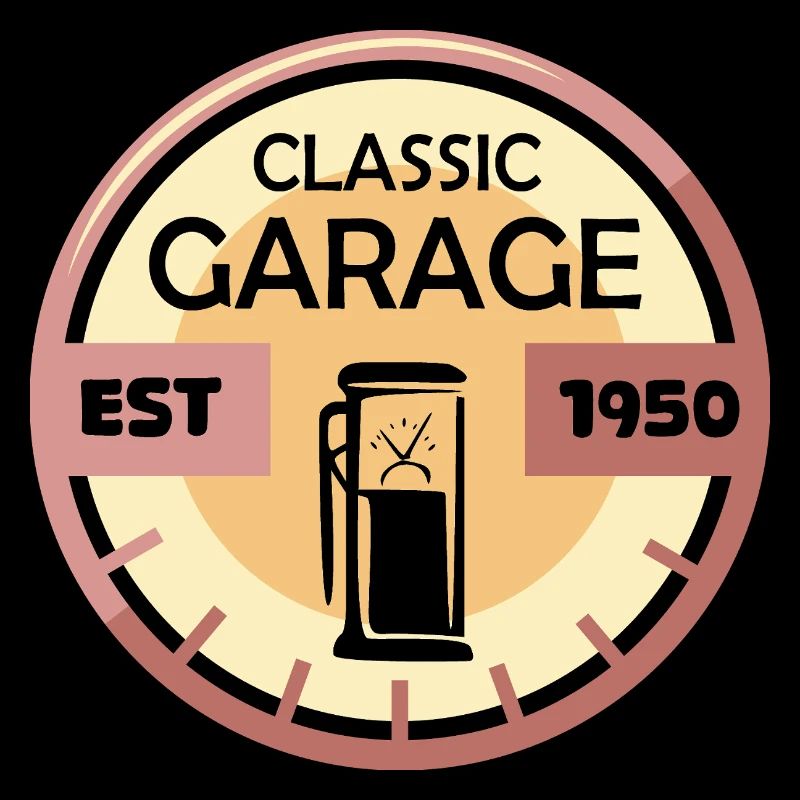 Oldtimer Garage retro vintageoutfit Auto Klassiker