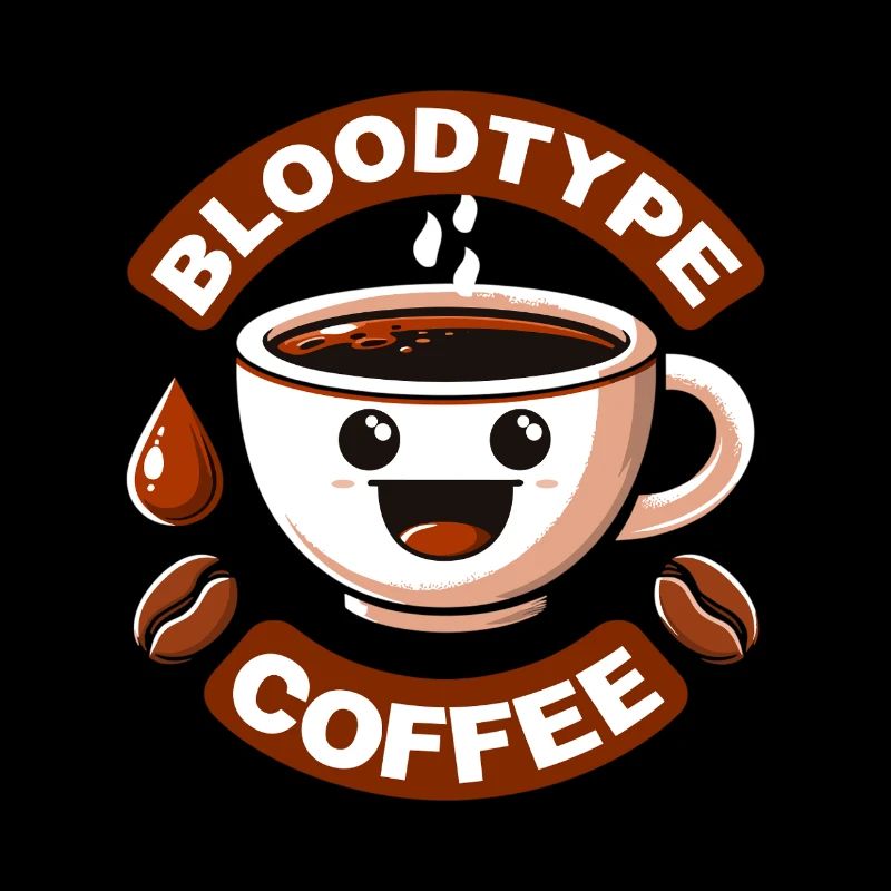 Blood Type Coffee Cartoon Gift