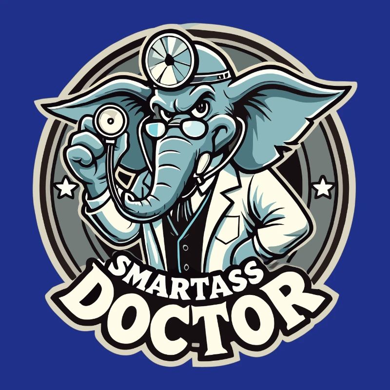 Klugscheißer Arzt Elefant witzig Geschenk