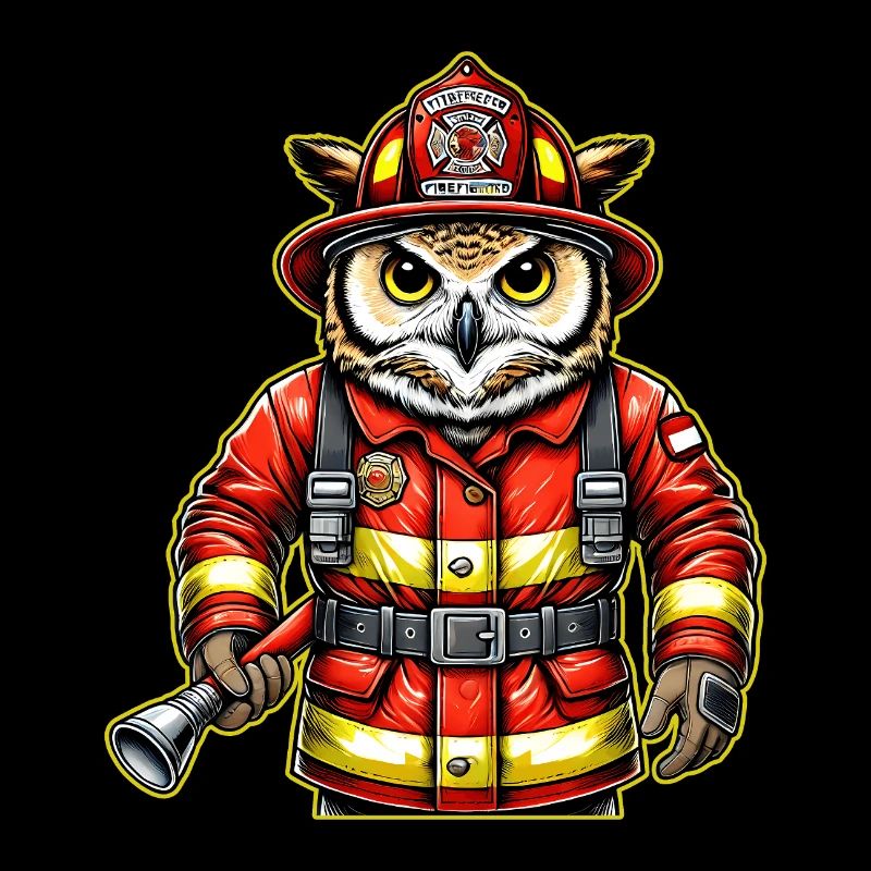 Fire Brigade Owl – Courage Meets Wisdom