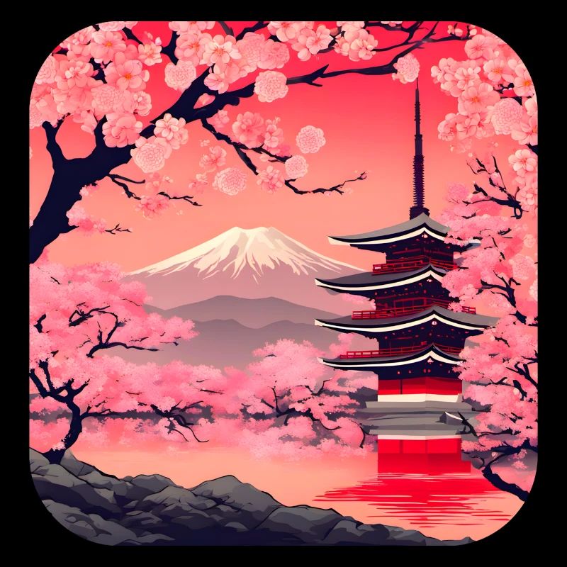 Asien Kirschblüte Tempel Urlaub