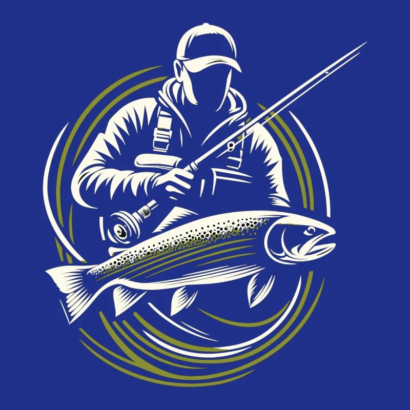 Pêche Pêcheur Truite Poisson Géant Cadeau