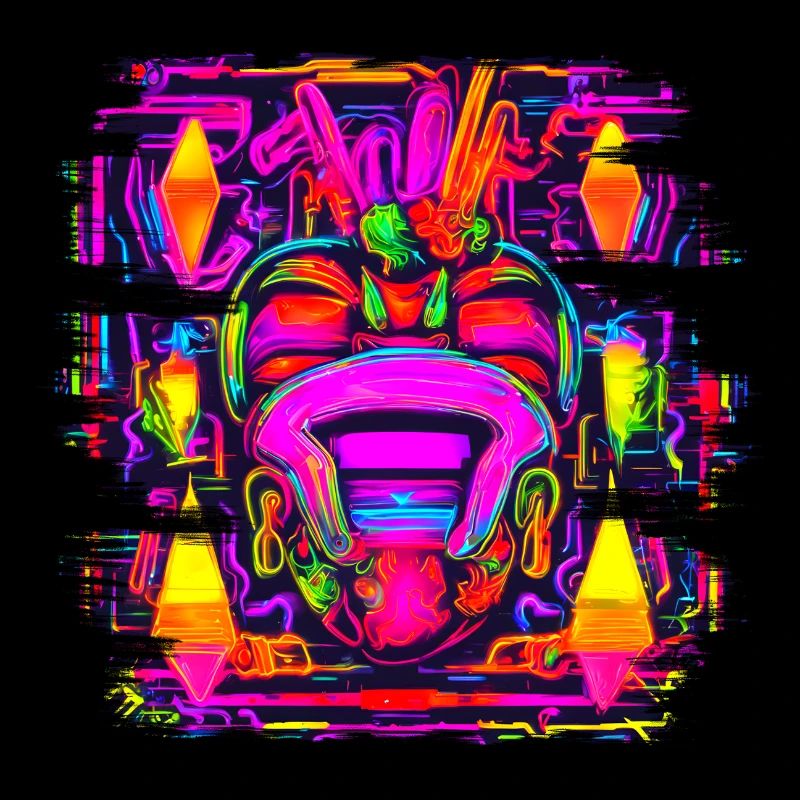 Fête de la maison UV de style néon