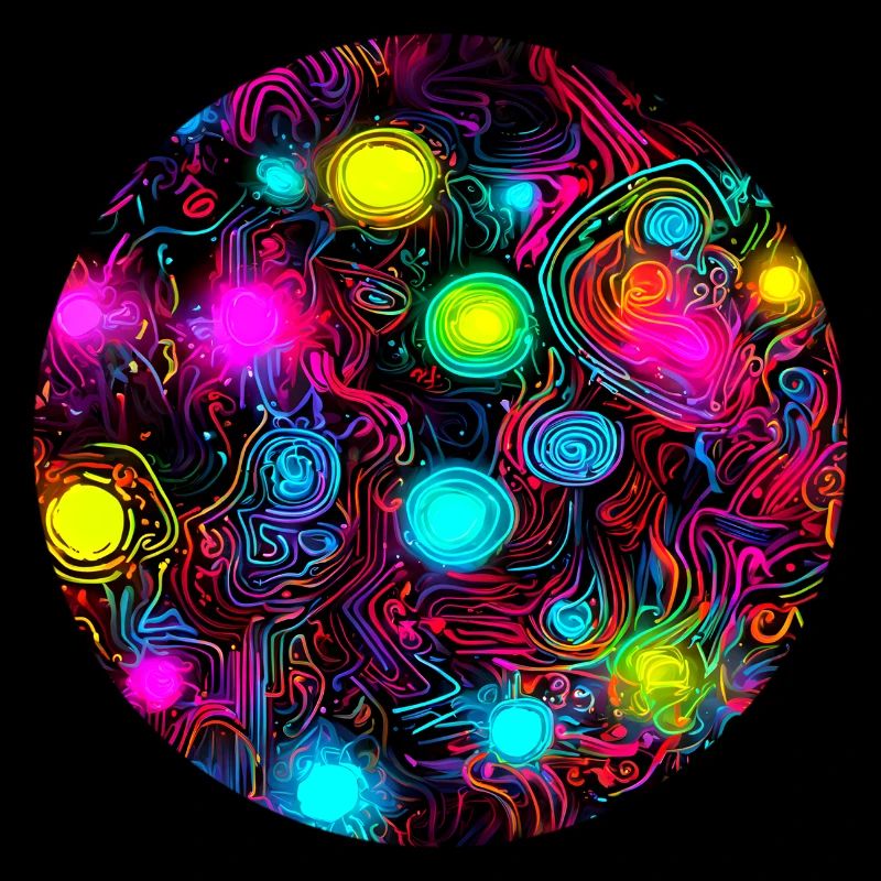 Néon style abstrait tendance UV