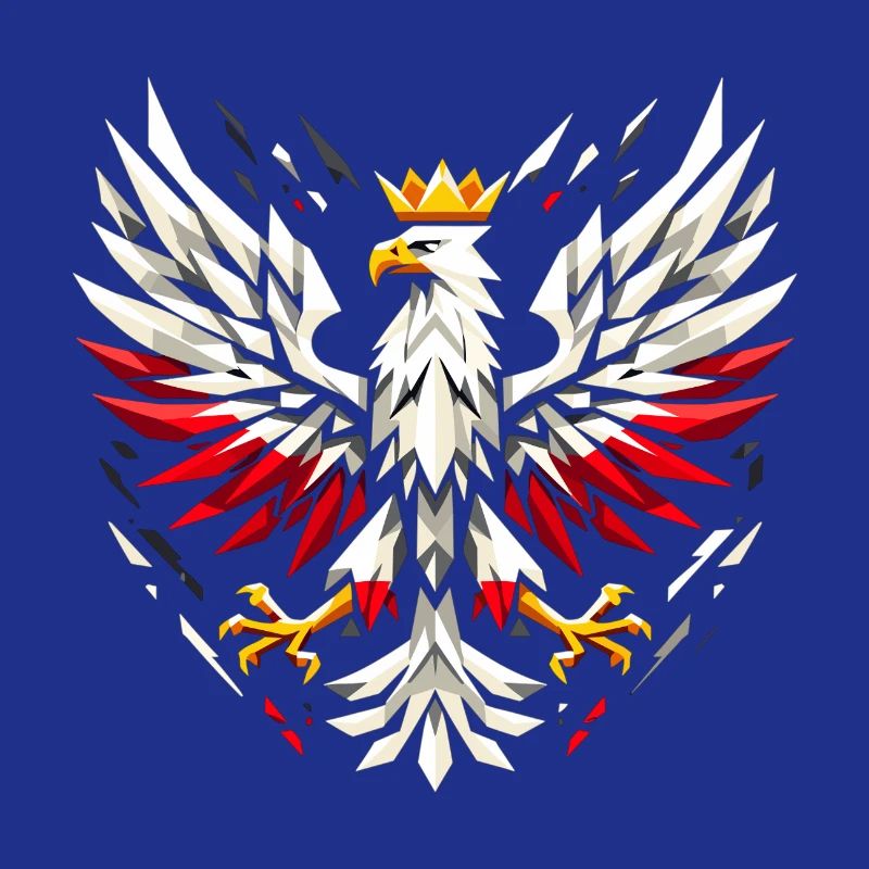 Poland Polska Eagle Flag Flag Geometry Gift