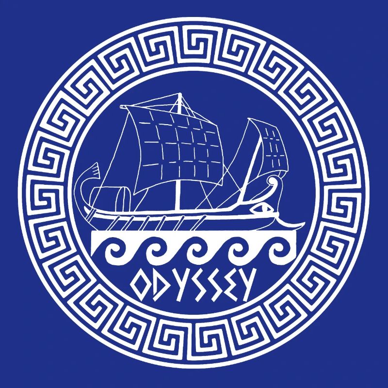 Symbole de l'odyssée d'Ulysse (blanc)
