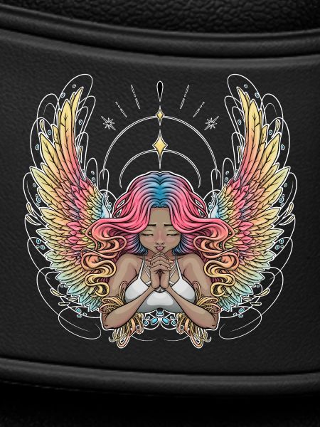Serene Winged Dreamer Illustration