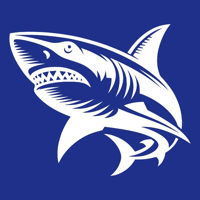 Big Ocean Shark Tattoo Diver Design