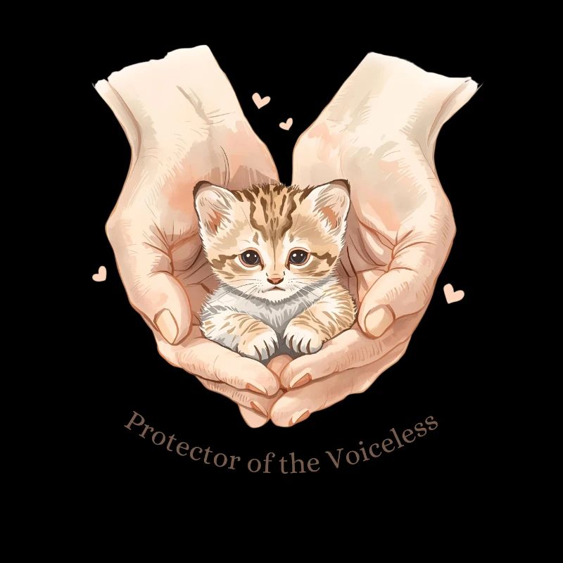 Protecteur du design du bébé chat sans voix