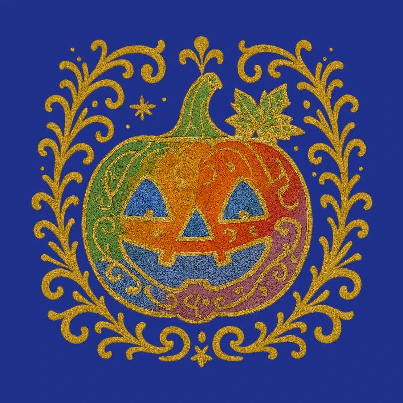 Ornamented glitter pumpkin