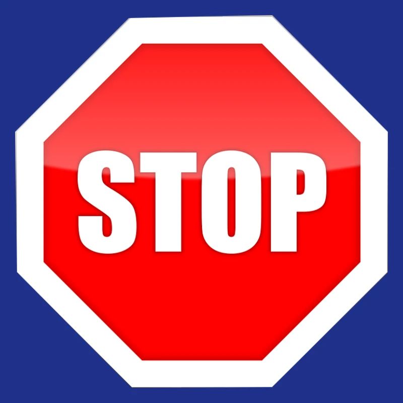 Impression graphique de plaque STOP rouge