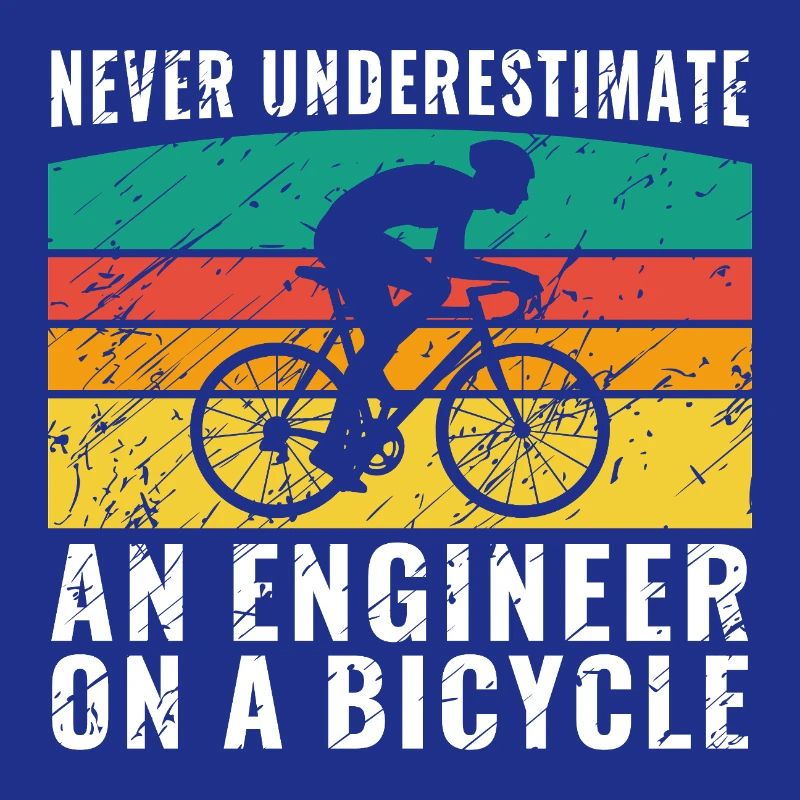 Never Underestimate an Engineer on a Bicycle Shirt