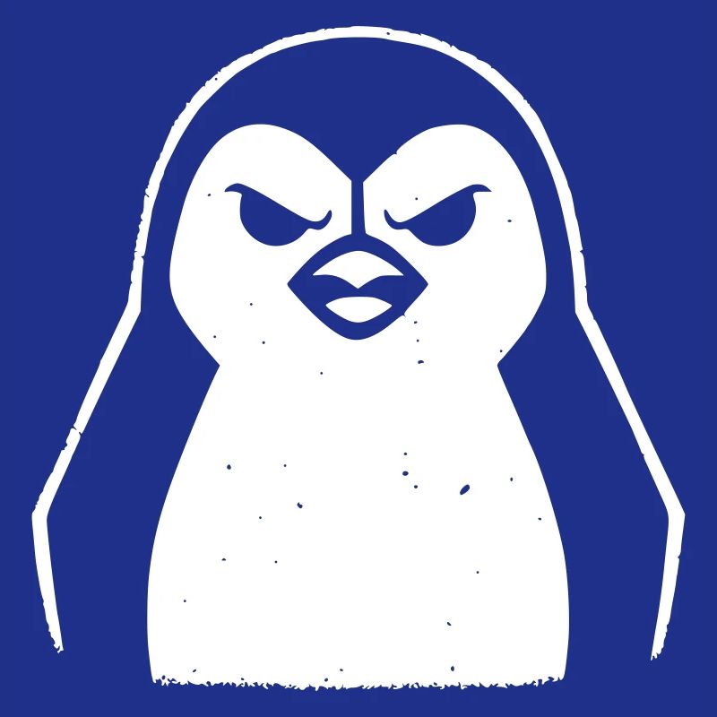 penguin stencil grunge minimalist-vector Linux