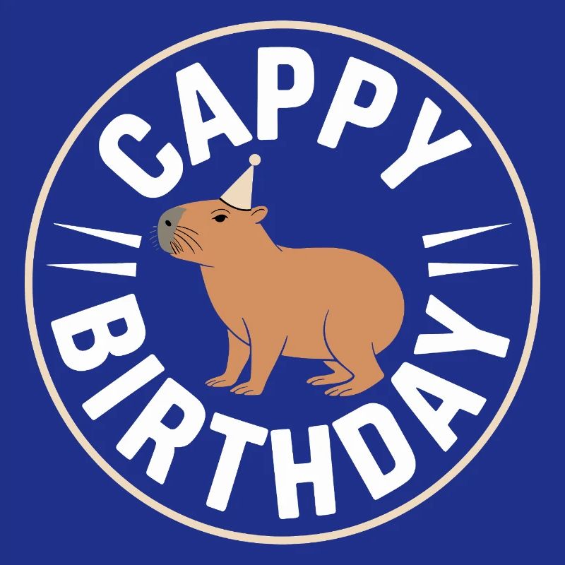 Capybara Birthday Cappy Birthday Funny Capy