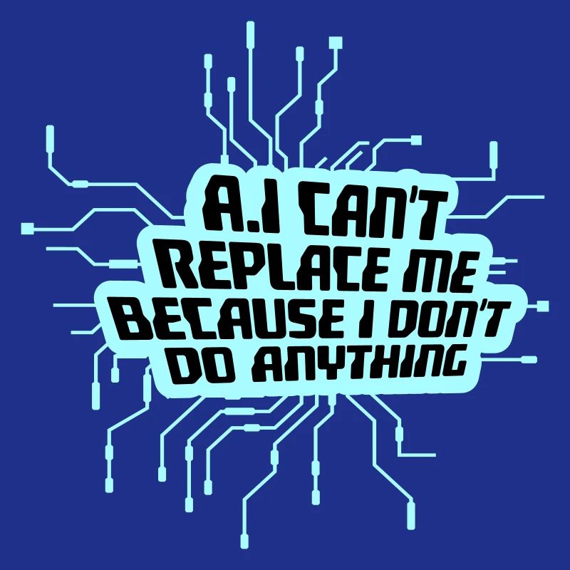 AI Can't Replace Me I Don't Do Anything Humor Joke