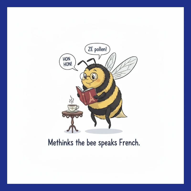 Bee apprend le français : Méthinks