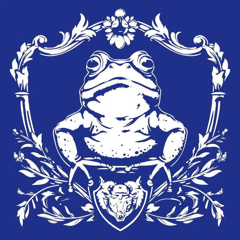 Toad in ornamental frame
