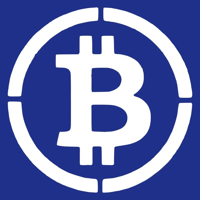 Bitcoin Logo B Symbol Stencil Vector