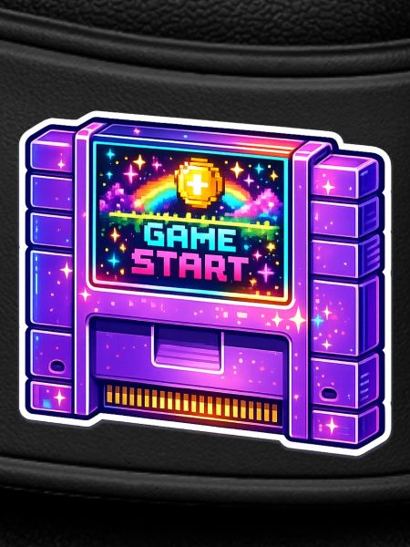 Retro Arcade Start Neon