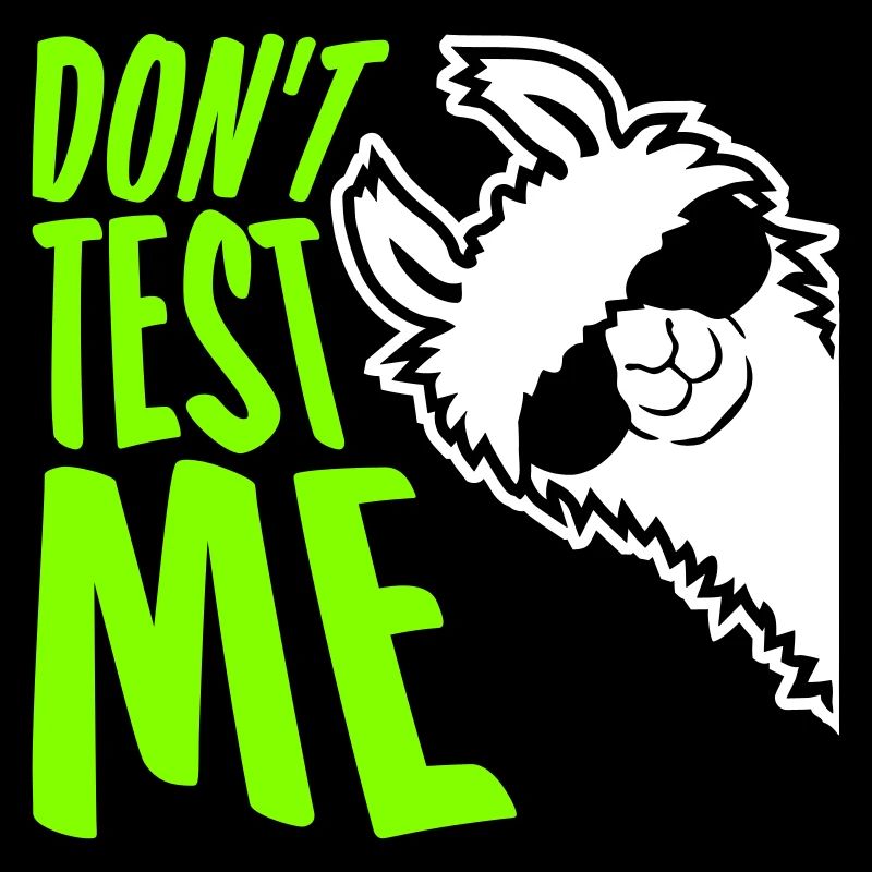 Ne me teste pas Lama Citation drôle coquine Logo