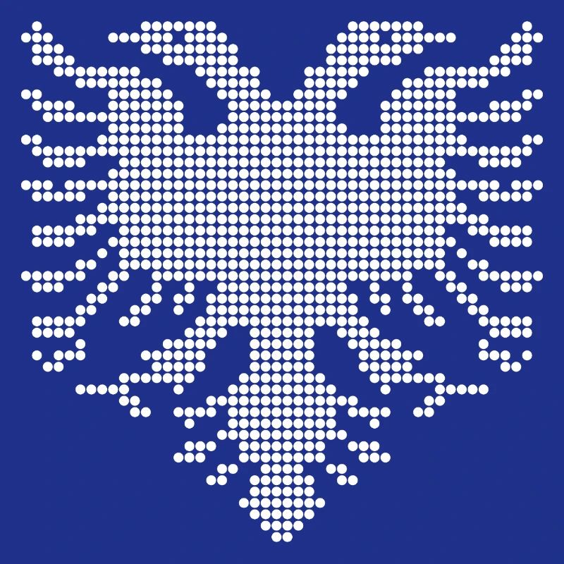 Albanian Double Headed Eagle Dotwork Emblem