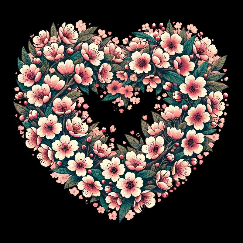 Crête florale Cœur en Fleurs