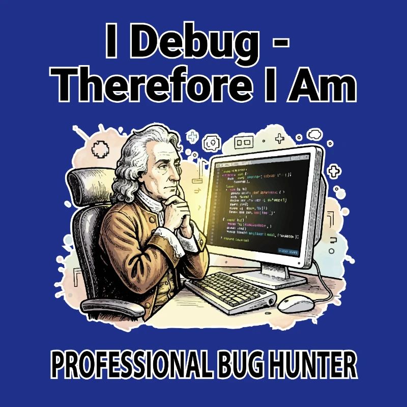 I Debug Therefore I Am: Pro Bug Hunter - dark BG