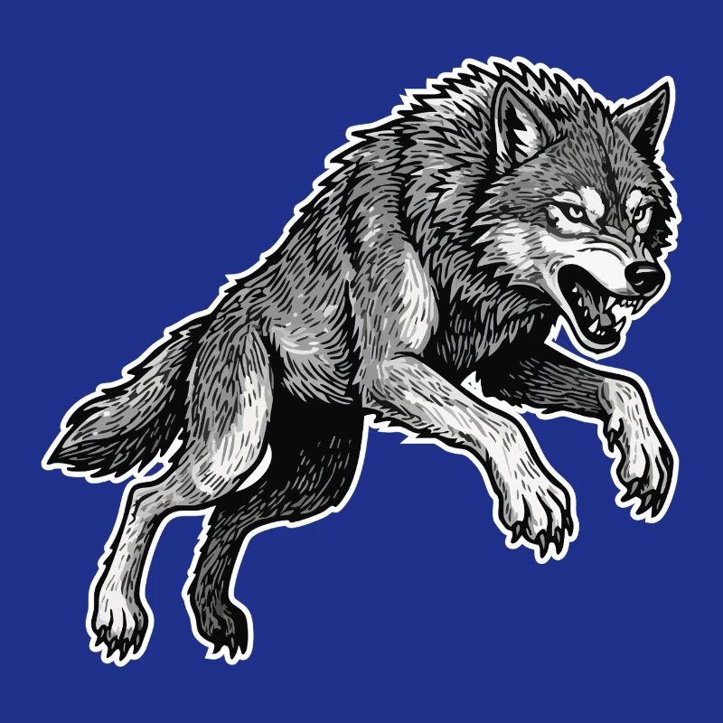 Loup Sauvage Course Mascotte Alpha Wolf