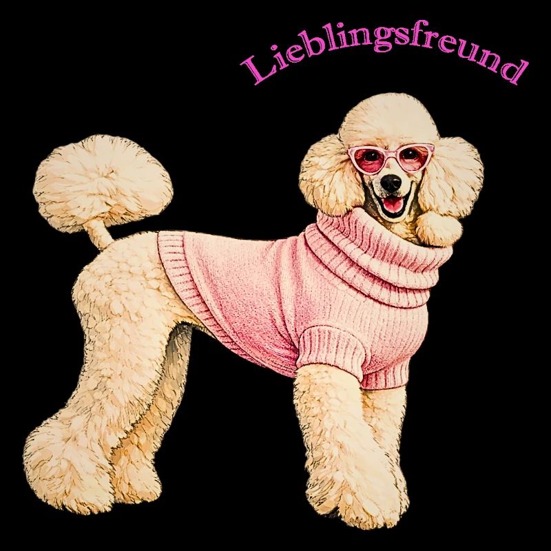 Lieblingsfreund Königspudel im rosa Pullover