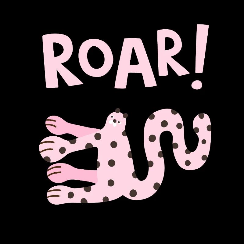 Roar Cute Animal Funny Cartoon Design