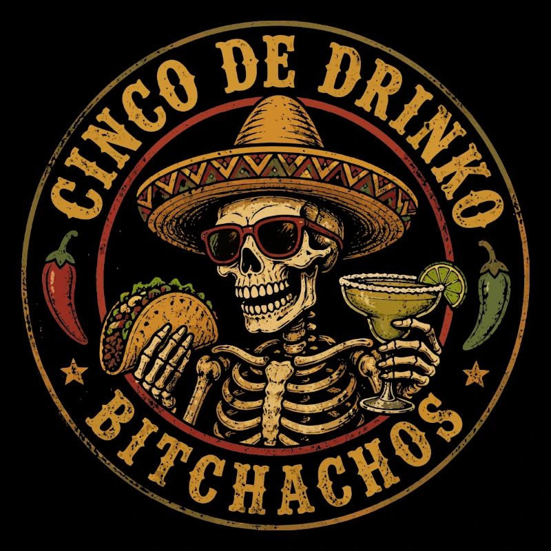 Cinco de Drinko : Squelette Hippie et Taco