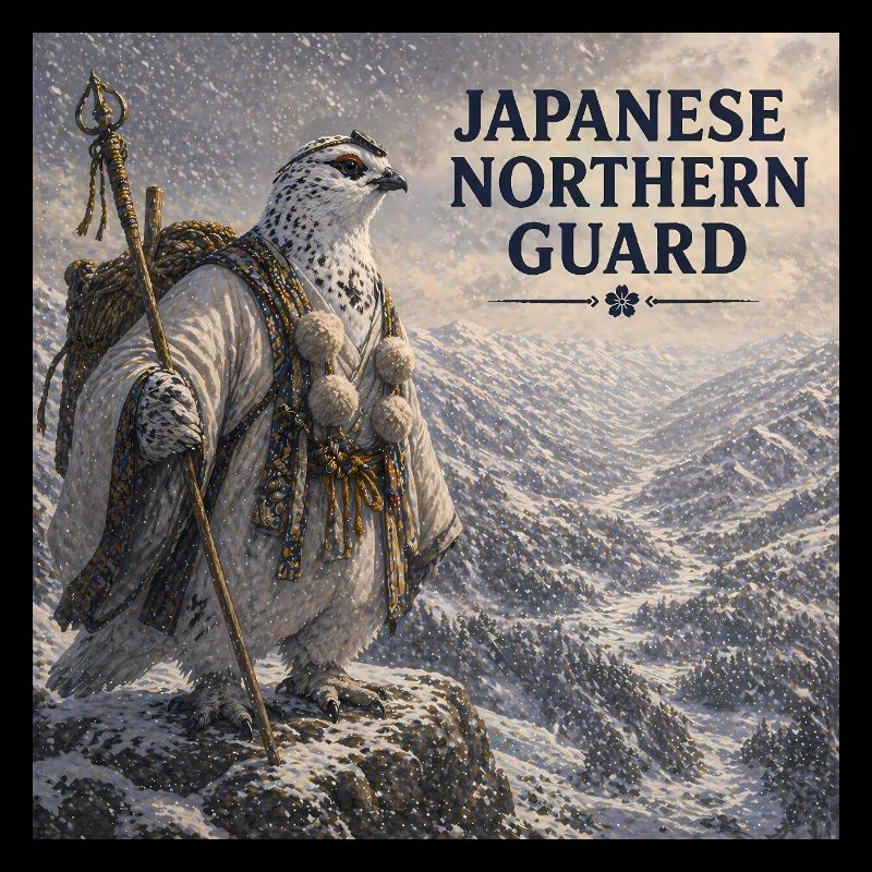 Japanese Raicho Mountain Monk Bird