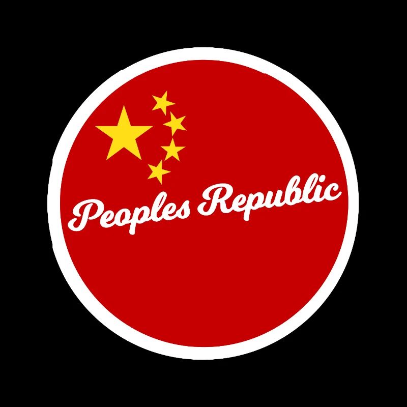Red Circle China with Stars