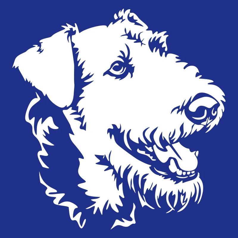 Airedale Terrier Head "Black Edition"