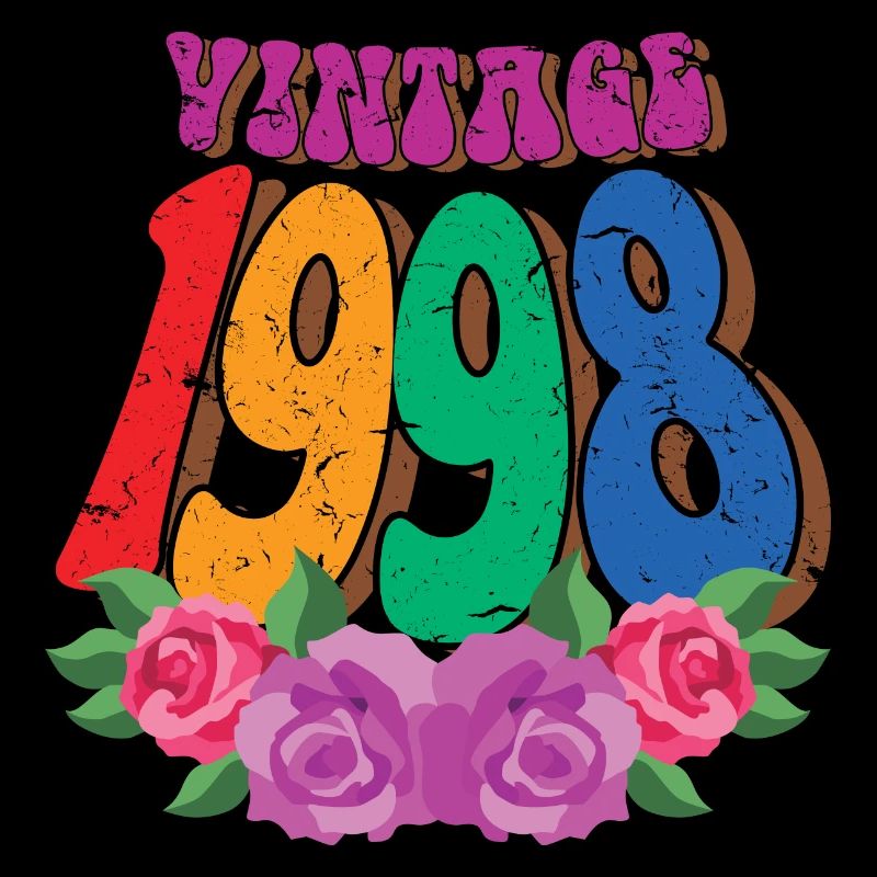 Fleur rétro 1998, cadeau de 24 ans pour son 24e anniversaire
